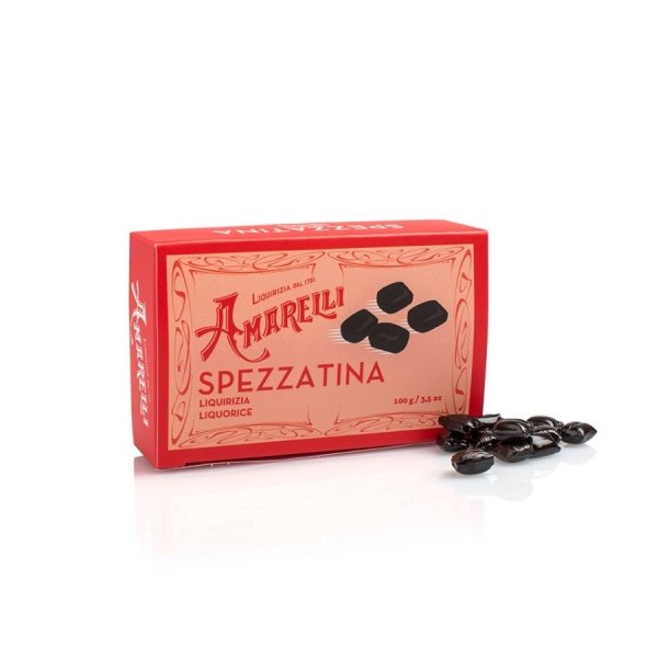 Amarelli Spezzatina, St&uuml;cke aus reinem Hartlakritz, Box, 100 g, Amarelli Italien