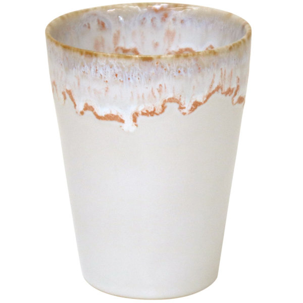 Costa Nova Lungo Latte Becher Grespresso, Wei&szlig;, 380 ml, Tasse f&uuml;r Latte Macchiato, 9 x 11,5 cm