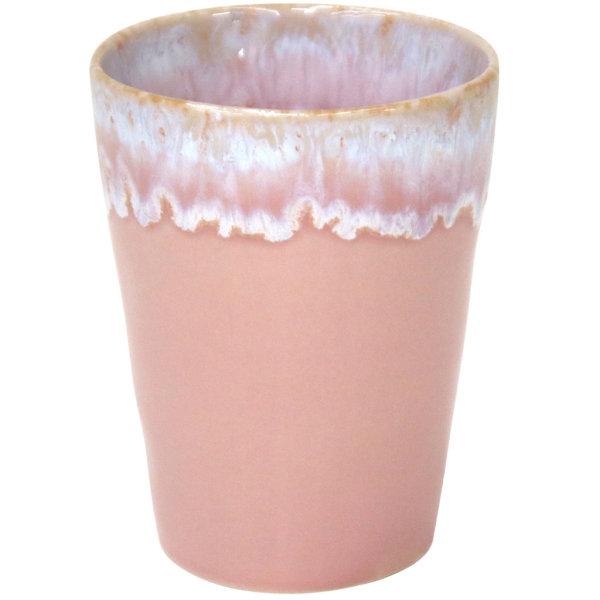 Costa Nova Lungo Latte Becher Grespresso, Rosa, 380 ml, Tasse für Latte Macchiato, 9 x 11,5 cm