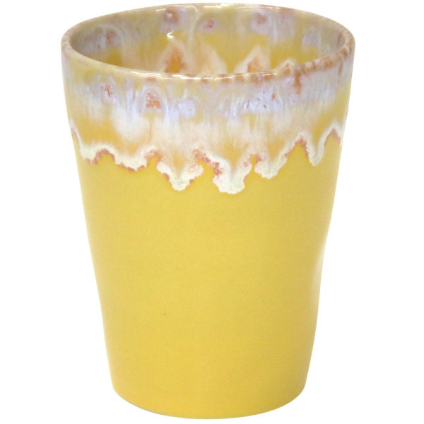 Lungo Latte Becher Tasse, Gelb, Costa Nova, Grespresso, 38cl, 9  x 11,5 cm