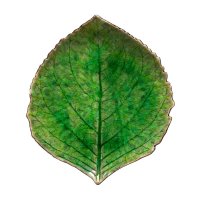 Snack-/Beilagenteller, Blatt-Form, Hydrangea Leaf, Riviera Tomato Green 17 cm, Costa Nova