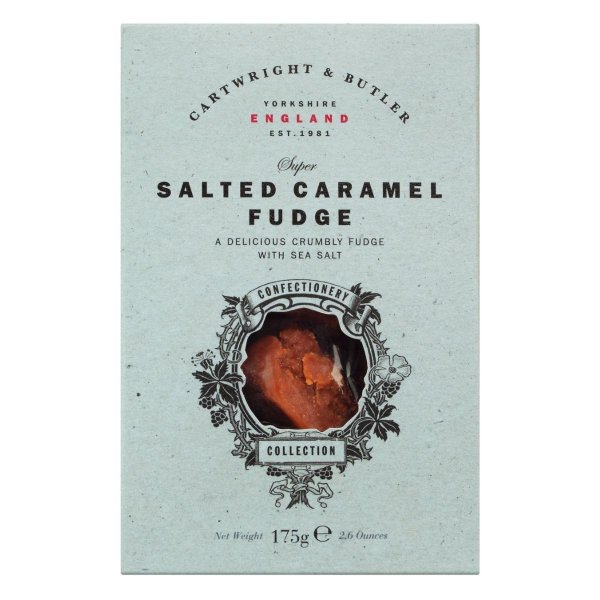 Salted Caramel Fudge, Karamell mit Butter und Meersalz, 175 g, Cartwright & Butler, England