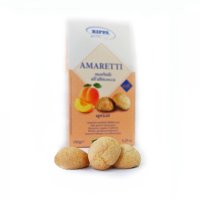 Amaretti Morbidi all Albicocca, Weiche Mandelmakronen mit Aprikose, 150 g, Pasticceria Rippa