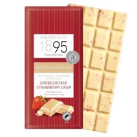 Weinrichs 1895 Edel Weisse Schokolade mit Erdbeer-Crisp, 100 g, Weinrichs Finest Chocolate Since 1895