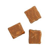 Salted Caramel Fudge, blue tin, Meersalzkaramellen in...
