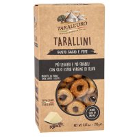 Tarallini Gusto Cacio e Pepe, Taralli mit Käse & Pfeffer, 250g, Pastificio Di Bari TarallOro