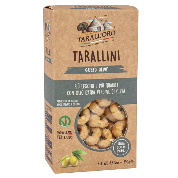 Tarallini Gusto Olive, Taralli mit Oliven, 250g, Pastificio Di Bari TarallOro