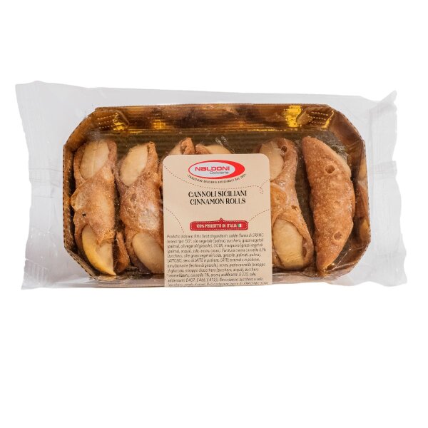 Cannoli Cinnamon Rolls, sizilianische Gebäckröllchen gefüllt mit Zimt Creme, 200 g, Dolciaria Naldoni