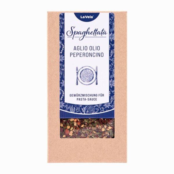La Vela Spaghettata Aglio Olio Peperoncino, Gewürzmischung für Pizza & Pasta-Sauce,  100g