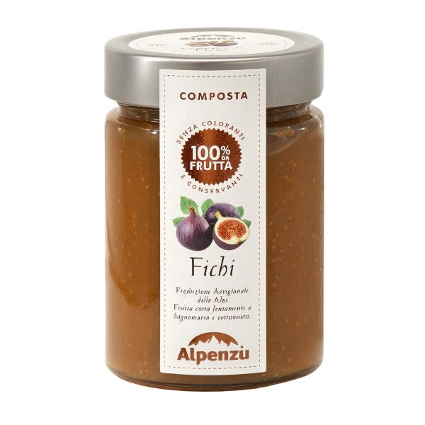 Composta di Fichi 100 % da Frutta, Feigen-Fruchtaufstrich aus 100% Frucht, 350g, Alpenzu