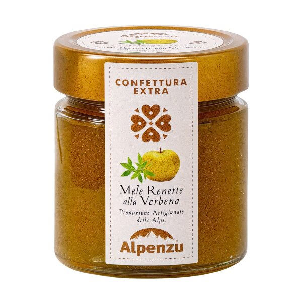 Confetture extra di Mele Renette alla Verbena, Renette Apfel-Konfitüre mit Verbene, 270g, Alpenzu
