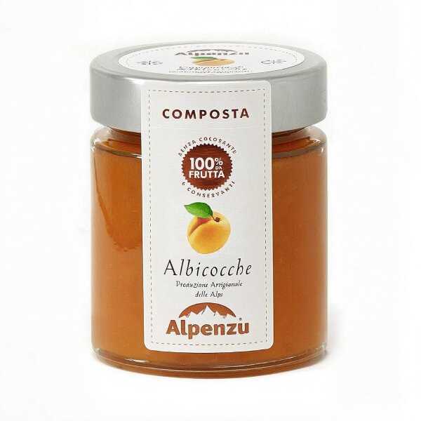 Composta di Albicocche 100 % da Frutta , Aprikosen-Fruchtaufstrich aus 100% Frucht, Alpenzu