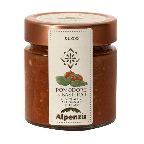 Sugo Pomodoro e Basilico, Tomaten-Basilikum Sauce, 200g, Alpenzu