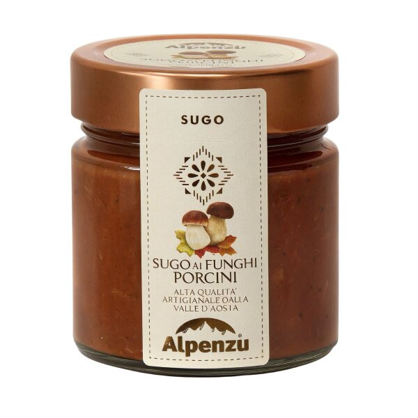 Sugo ai Funghi Porcini, Tomaten-Steinpilz Sauce, 225g, Alpenzu