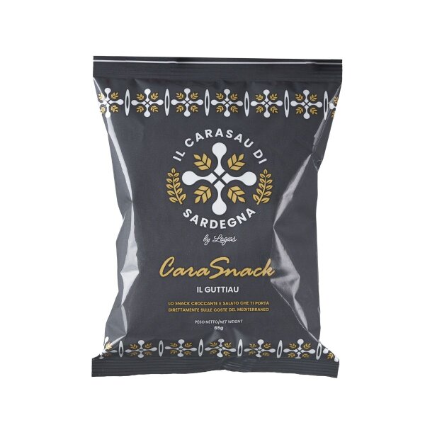CaraSnack Guttiau, Knuspriger sardischer Snack, Il Carasau di Sardegna, 65g, Logias