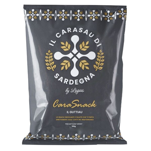 CaraSnack Guttiau, Knuspriger sardischer Snack, Il Carasau di Sardegna, 180g, Logias