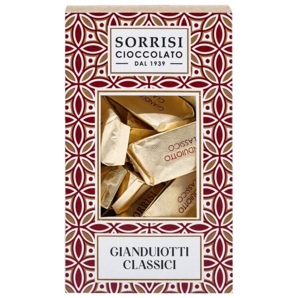 Gianduiotti Classici, handgefertigte Gianduia-Nougat-Pralinen, Haselnüsse Piemont (IGP), 200g, Boella & Sorrisi