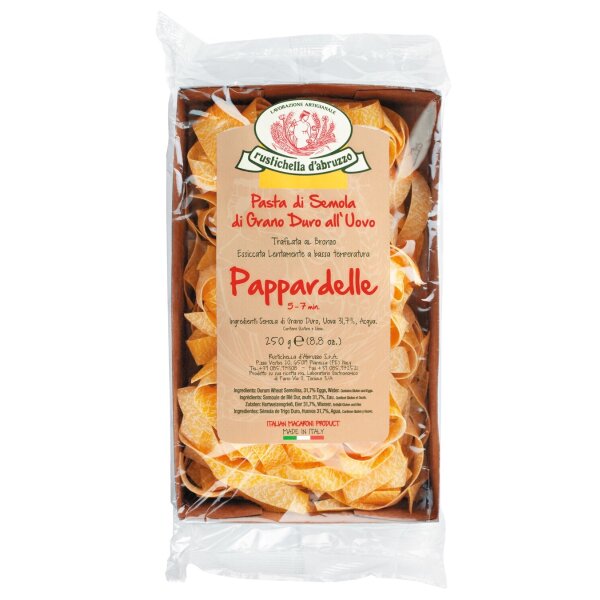 Pappardelle alluovo, Breite Eierbandnudeln, 250 g, Rustichella dAbruzzo