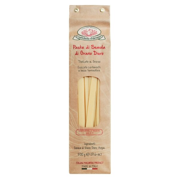 Pappardelle rigate, sehr breite Bandnudeln, 500 g, Rustichella dAbruzzo
