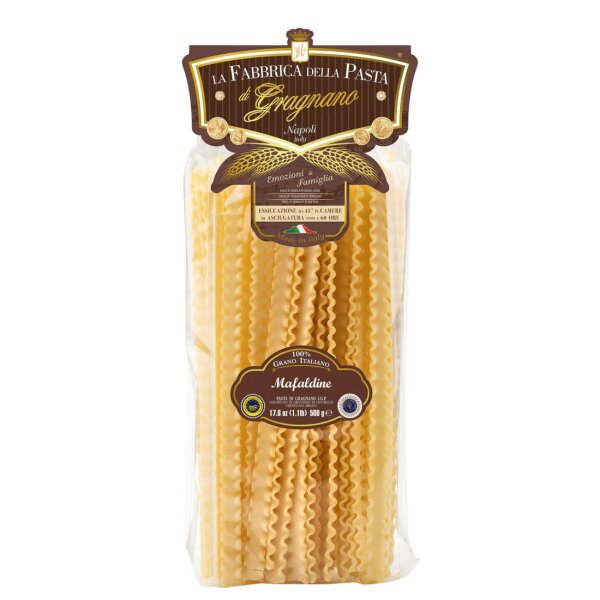 Mafaldine IGP, Trafilatura al Bronzo, 500g, La Fabbrica Della Pasta Di Gragnano