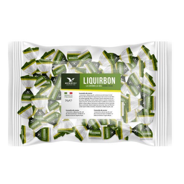 Caramelle Liquirbon, Lakritzbonbons, 1000 g, Menozzi de Rosa 1836