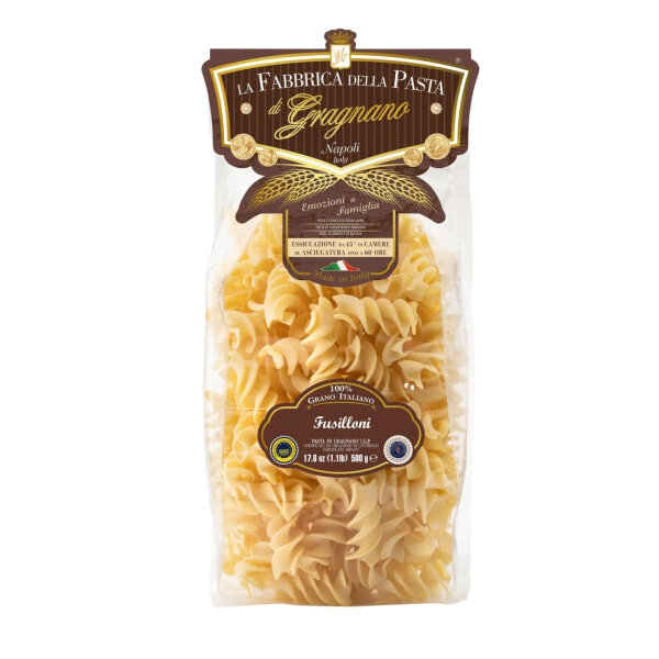 Fusilloni IGP, Trafilatura al Bronzo, 500g, La Fabbrica Della Pasta Di Gragnano