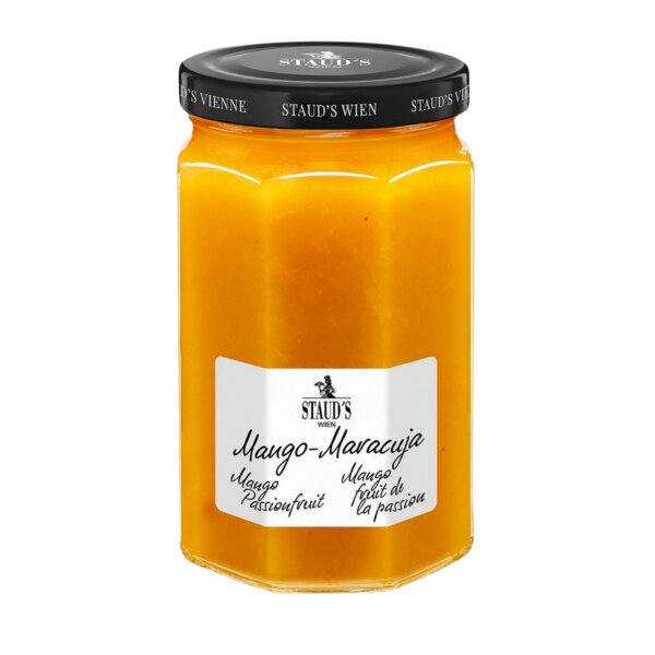 Mango-Maracuja Leichtkonfitüre, 635g, Stauds Wien, Österreich