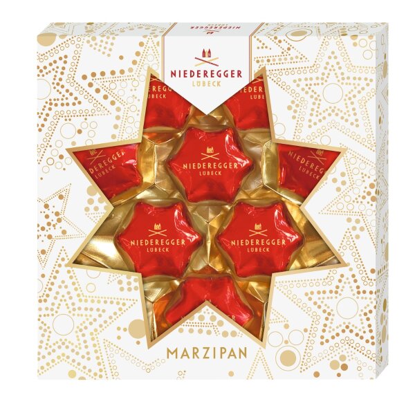 Weihnachts-Sterne, Marzipan, 125 g, Niederegger