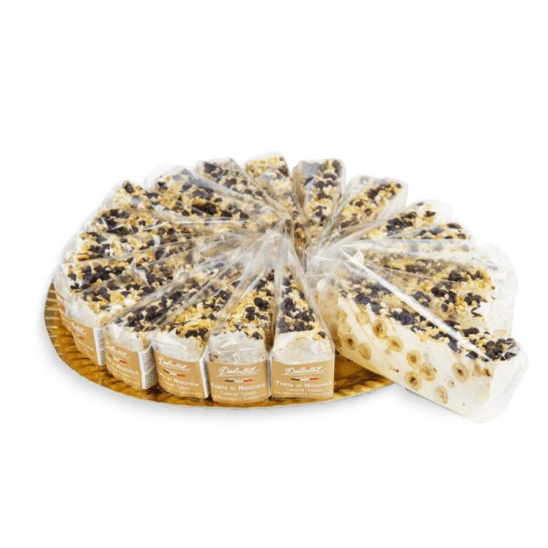 Torrone-Tortenstück mit Haselnüssen und Schokolade, soft, Torta di Torrone con Nocciole e Cioccolato, 110g, weißer Nougat, Dolcital