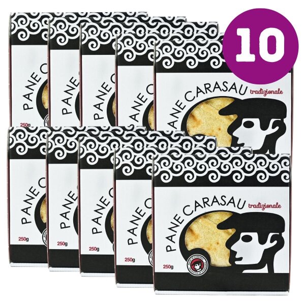 Pane Carasau, Hirtenbrot aus Sardinien, 10 x 250g Vorratspack, Guttiau