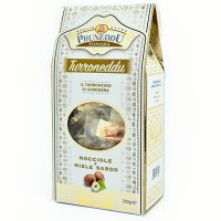 Torroncini mit Haselnüssen und Honig aus Sardinien, hart, 200g, Geschenkverpackung, weißer Nougat, Torrone, Pruneddu Torronificio Artigianale