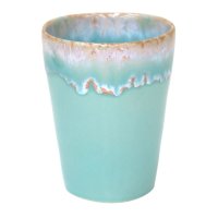 Costa Nova Lungo Latte Becher Grespresso, Aqua Hellblau, 380 ml, Tasse für Latte Macchiato, 9 x 11,5 cm